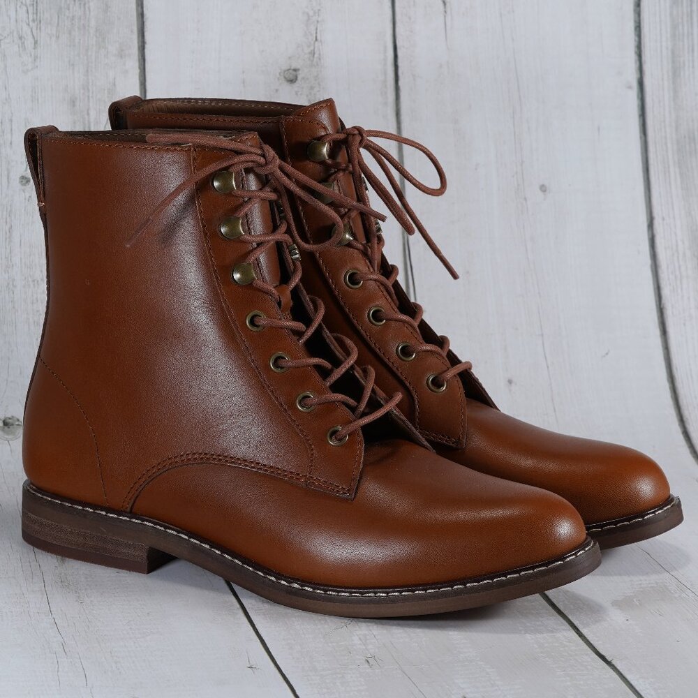 Madewell Luna Lace-up Combat Boot in Dried Maple at Nordstrom, Size 8